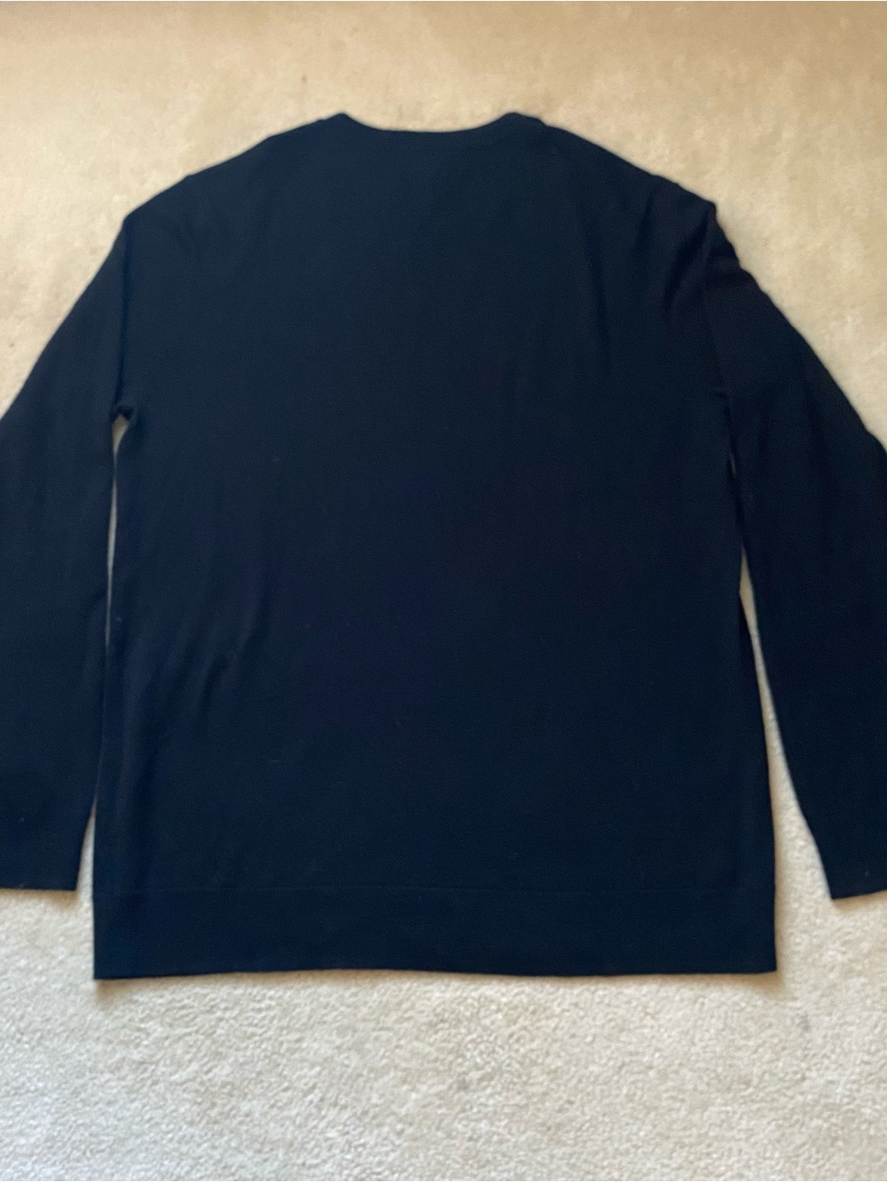Mens Banana Republic Italian Merino Yarn by Baruffa Black Sweater - Large Tall - Picture 3 of 8